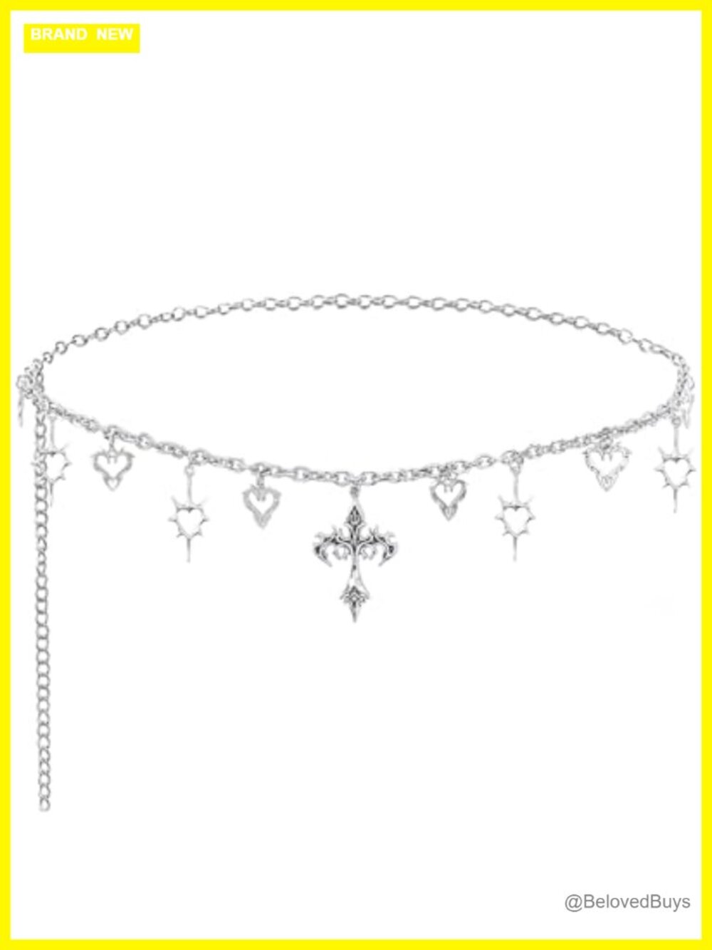 Gothic Waist Chain Punk Hip Hop Belt Heart Cross Tassel